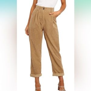 Corduroy pants, high rise
